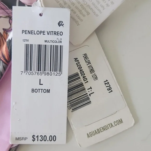 NWT AGUA BENDITA | Penelope Vitreo Bikini Bottom - Picture 8 of 11